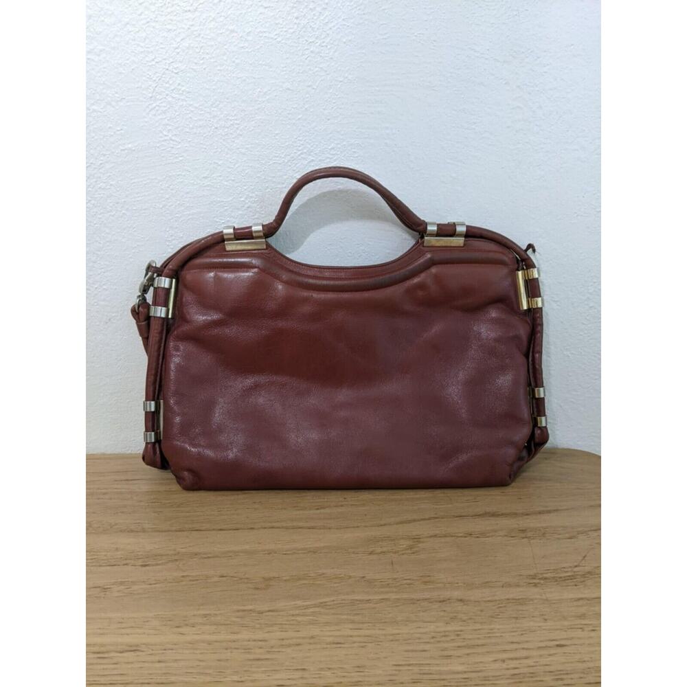12" Wide Zenith Hand Made Leather Brown Bag